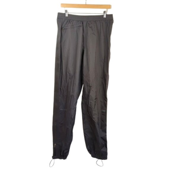 Marmot Pants Men's XL Black Ripstop Side Zip PreCip Waterproof Hiking Pants - Picture 1 of 10